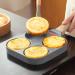 WIPPWER Saucepan 4 Holes Egg Frying Pan Multifunction Hamburger Steak Pan Wooden Handle Cooking Pan Cooking Utensils Wok - Buy Online on GoSupps.com
