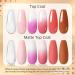 UR SUGAR Pink Brown Poly Extension Gel Nail Set - 6 Color Thermal Poly Nail Gel Kit for Women | Builder Gel in Pink, White, Brown - Soak Off Gel Polish Gift Box - Buy Online on GoSupps.com