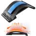 CHFSD Back Stretcher for Pain Relief, Multi-Level Back Cracker Lower Back Pain Relief Device, Lumbar Support Spine Board with 3 Adjustable Settings for Bed, Chair & Car with Massager Blue