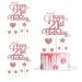 21st Birthday Cake Topper 2 PCS Cake Topper Happy 21st Birthday Cake Topper Double Sided Glitter Card Cake Decorations with Stars for Birthday Anniversary Party Decorations