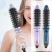 Mini Curling Iron Travel Hair Brush - Anti-Scald Round Hot Brush for All Hair Types | Professional Instant Heat Up Curling Wand | Purple - Buy Online on GoSupps.com