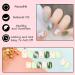 24Pcs Short Square Green Camellia French Press On False Nails | Glossy Stick-On Nails for Women | DIY Manicure Decoration - Buy Online on GoSupps.com