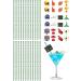 Parties Straws for Cocktails - Cocktail Drink Straws Decorations Parties Straw and Flag Decoration for Theme Parties Coffee Shop Ball Watching and Bar - Buy Online on GoSupps.com