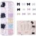3D Nail Charms 2 Boxes Multi-Shape Black White Aurora Bows Heart Nail Art Charms Nail Pearls Bowknot Stars Shell Nail Rhinestones Gems for Nail Art Decoration DIY Crafts (E) - Buy Online on GoSupps.com