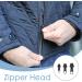 12 Black Zipper Slider Replacements - Removable & Reusable Zipper Pull Fixer for Jackets Suitcases & Backpacks - 3 Sizes Available - Buy Online on GoSupps.com