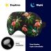 Flamingo & Exotic Leaves Pattern Sleep Mask - Adjustable Blindfold for Men and Women - Buy Online on GoSupps.com