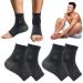 2Pairs Neuropathy Socks for Men and Women - Soothe Relief Socks for Neuropathy Pain Women - Plantar Fasciitis Socks - Anti Fatigue Compression Foot Sleeve Support Brace Sock (M Black) Black M