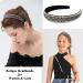 Wecoe Rhinestone Headband Fashion Black Headbands Crystal Bling Diamond Headband Glitter Sparkly Headband Hair Accessories Valentine Gifts For Women Ladies (Silver & Black) - Buy Online on GoSupps.com