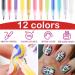 Waterproof Nail Polish Pen for Abstract Lines Painting | Quick Dry & Long Lasting DIY Nail Art Pen (12 Colors) | Portable Tip Pen - 1ml | Arrive Before Christmas - Buy Online on GoSupps.com