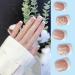 24PCS French Almond Square Press On Nails - Full Cover Acrylic False Nails with Glue - French Stamen Style for Women and Girls Nail Art - Buy Online on GoSupps.com