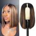Goldfinch Ombre V Part Bob Wig | Human Hair Highlight Blonde | 12 Inch 150% Density | Beginner Friendly Half Wig - Buy Online on GoSupps.com