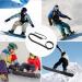 Peutier Adjustable Snowboard Binding Straps - 2 Piece Set with Snowboard Leash for Men Women and Kids Universal Ski Accessories (Black) - Buy Online on GoSupps.com