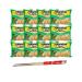 Ja Cor Instant Ramen Noodle Soup Chili Flavor Noodles Bulk Pack 3 oz Package Bundle with 1-Set of Reusable Stainless Steel Chopsticks (12 Individual Packs)