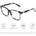 GQUEEN Horn-Rimmed Glasses for Men & Women - UV400 Fake Nerd Glasses | PE2 1 Flower Color - Stylish & Trendy - Buy Online on GoSupps.com