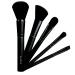 Aloette Professional 5-Piece Brush Collection Powder Brush Blush Brush Foundation Brush Eyeshadow Brush Cruelty Free Synthetic Makeup Brushes