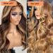 XNJ Highlight Ombre Lace Front Human Hair Wig - 5/27 Colored Body Wave Honey Blonde 13x4 HD Transparent Lace Frontal Wig, 150% Density 22 Inch - Buy Online on GoSupps.com