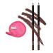 Lip Liner Pencil Brandy Wine | Bundled With Makeup Cleansing Cloth - Creamy Long-Lasting Brown Lipliner With Vitamins E & C Waterproof Formula Lip Pencils For Women Pack 2