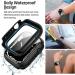 Goton Waterproof 2-in-1 Case for Apple Watch Series 8 & 7 - 45mm Screen Protector - 360 Protective Glass Cover - Black - Buy Online on GoSupps.com