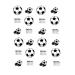 24 x PRECUT Edible Football Cake Cupcake Toppers/Fairy Cake Wafer Paper Decoration Toppers Soccer Shoe Goal Football Round 4cm