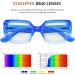 Eyekepper 4-Pack Women's Large Frame Blue Light Blocking Reading Glasses - 0.0 Magnification - Buy Online on GoSupps.com
