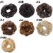 Human Hair Scrunchie Real Messy Bun Updo Extensions Hair Pieces 100% Remy for Women Donut Ribbon Wrap Ponytail Extension Scrunchy Chignons Curly Wavy (#1B Natural Black) - Buy Online on GoSupps.com