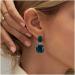 Vintage Emerald Square Drop Earrings | Luxury Green Crystal Jewelry for Women - Buy Online on GoSupps.com