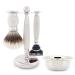 Jag Shaving Razor set - 4 -piece shaving set - Jag's Lee Range - Silberspitz Dachshaar Razor brush - 5 edge of the shaving cups - shaving bowl - shaving rapids - Ivory gift set