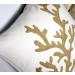 DECOPOW Embroidered Nautical Decor Pillow Cover | 18 Square Canvas Pillow | Wheat-Coral Design - Buy Online on GoSupps.com