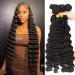 Loose Deep Wave Bundles Human Hair 4 Bundles 20 22 24 26 Inch 100% Unprocessed Brazilian Virgin Human Hair Bundles Loose Deep Wave Human Hair Weave 4 Bundles Can Be Dyed and Bleached Natural Black 20 22 24 26 loose deep ...