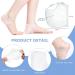 4 Pairs Gel Heel Protectors for Plantar Fasciitis & Heel Pain Relief - Breathable Cushion Sleeves for Cracked Heels (White & Black) - Buy Online on GoSupps.com