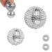 2 pieces of magnetic massage ball hedgehog ball and 3 pieces massage rings magnetic acupressure balls acupressure massage device diameter skills borderline set for stress relief or massage (silver)