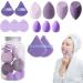 Mxshc Makeup Blender Sponge Set Beauty Set Blender Sponges | Concealer Sponge Facial Makeup Beauty Sponges for Cream Powder Application Purple - Buy Online on GoSupps.com
