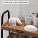 LEETOYI Ceramic Cotton Swab Holder with Lid | Stylish Storage for Cotton Swabs & Balls | Easy to Clean | Ideal for Home Organization - Buy Online on GoSupps.com
