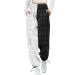 Parachute Pants Y2K Women Cargo Pants Baggy Cargoose Track Pants Streetwear Vintage Jeans Pants 90s E-Girl Streetwear Cargo Pants Y2K Sports Pants Lang Lock 01-White M