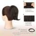 Barsdar Rades Brown Hair Extensions - Short Straight Ponytail Dutt Synthetic Scrunchy Hair Part for Women & Girls (20cm Dark Brown Mixed) - Buy Online on GoSupps.com