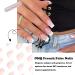 Coffin False Nails Long 24Pcs French Fake Nails - Nude Pink Full Cover Press on Nails for Women - Medium Long French Nail Tips with Glue - Buy Online on GoSupps.com