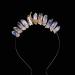 CNYANFEI Natural Crystal Quartz Moon Headband Raw Crystal Gold Moon Crown Headpiece Gemstones Tiaras and Crowns for Women Genuine Crystal Hair Accessories Gift Moon Quartz Crystal Tiara