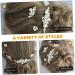 MAGICLULU 1 Set Bride Wedding Hairpin Pearl Bun Hairpin Bride Hair Accessory Wedding Hair Comb Pearl Hair Side Comb Pearl Hair Comb Wedding Headdress Bride Hair Fork Pearl Hairpin - Buy Online on GoSupps.com