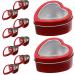 DIYEAH 50 Pcs Gumballs Heart Tins with Lids Small Boxes for Chocolate Candies With Cover Candy Jar 6x5.9cmx5pcs Redx5pcs - Buy Online on GoSupps.com