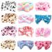 Tomolucky Direct 12pcs Makeup Headbands Bow Hair Band Coral Fleece Head Wraps Cosmetic Headband for Washing Face Women Spa Shower Sports Yoga Multi-colored-e