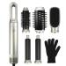 VOCOSTE Hot Air Brush 5 in 1 Hair Dryer Brush Detachable Hair Dryer Styler Volumizer Hair Straightener Comb Blow Dryer Electric Curling Wand Set Champagne