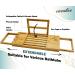 Luxury Bamboo Wooden Bathtub Tray Caddy - Adjustable Expandable Design with iPad/Book Holder - Fits Most Jacuzzis & Tubs - Great Gift Idea - 1 Pack - Buy Online on GoSupps.com