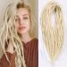 DAIRESS 24 Inch Double Ended Dreadlock Extensions Synthetic Dreads 5strands/pack Synthetic Braids Thin 0.6cm Soft Handmade Reggae Hair Hip-Hop Style Dread Extensions Locks Hair(5strands/pack 613) DE5strands/pack 613