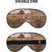 Farm with Deer Print Unisex Sleep Mask | Double-Sided Eye Mask for Sound Sleep & Skin Care - Black - Buy Online on GoSupps.com