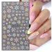 JMEOWIO 3D Embossed Spring Flower Nail Art Stickers Decals Self-Adhesive 5D Floral Colorful Summer Nail Supplies Nail Art Design Decoration Accessories 4 Sheets - Buy Online on GoSupps.com