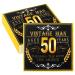 Black gold napkin 50th birthday vintage 50th birthday paper napkins 40stk cocktail napkin 50th birthday disposable napkin for men birthday party decoration black gold 50s 40p