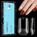 Tomicca square 504 piece of artificial nail tips gel tips for gelnail nail tips wrong nail French short tips for nails full cover nail tips for nail studios and diy nail art 12 sizes short square