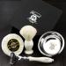 4 Pc Men's Shaving Kit - 3 Edge Razor Badger Hair Brush Soap & Stainless Steel Bowl | Perfect Gift for Men - International Shipping - Buy Online on GoSupps.com