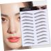 OHPHCALL Authentic Eyebrows 4pcs Eyebrow Stickers Makeup Eyebrow Transfer Brow Shaper Imitation Eyebrow Template 6 Proof 21x15cm Brown - Buy Online on GoSupps.com