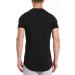 LETAOTAO Men's Hipster Slim Fit Longline T-Shirt Gym Muscle Tee - Black, Size Medium - Buy Online on GoSupps.com